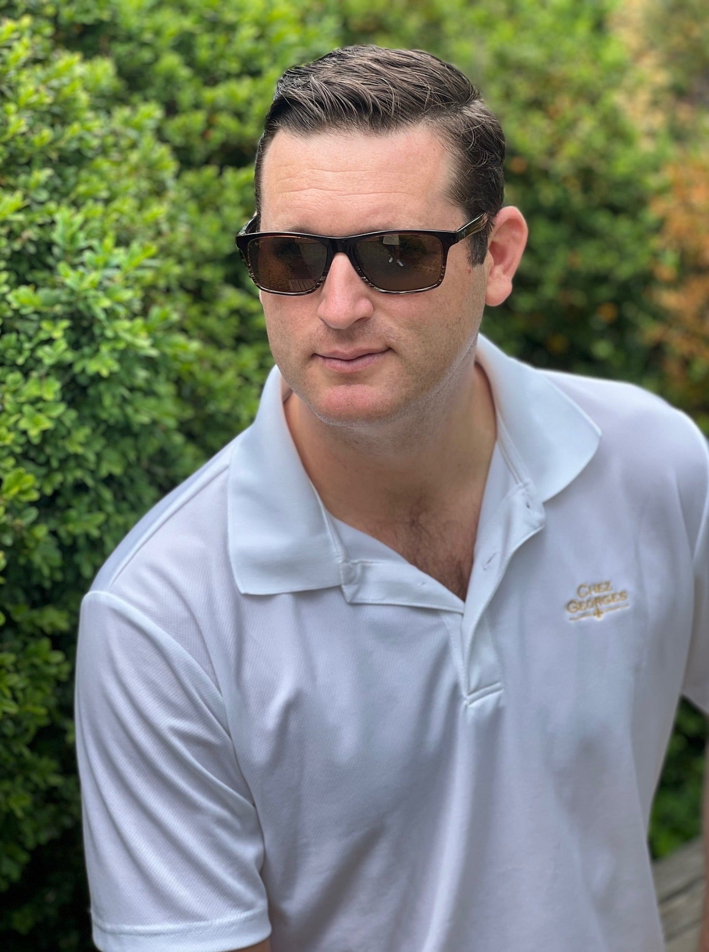 Chez Georges Men's Polo + Visor Bundle