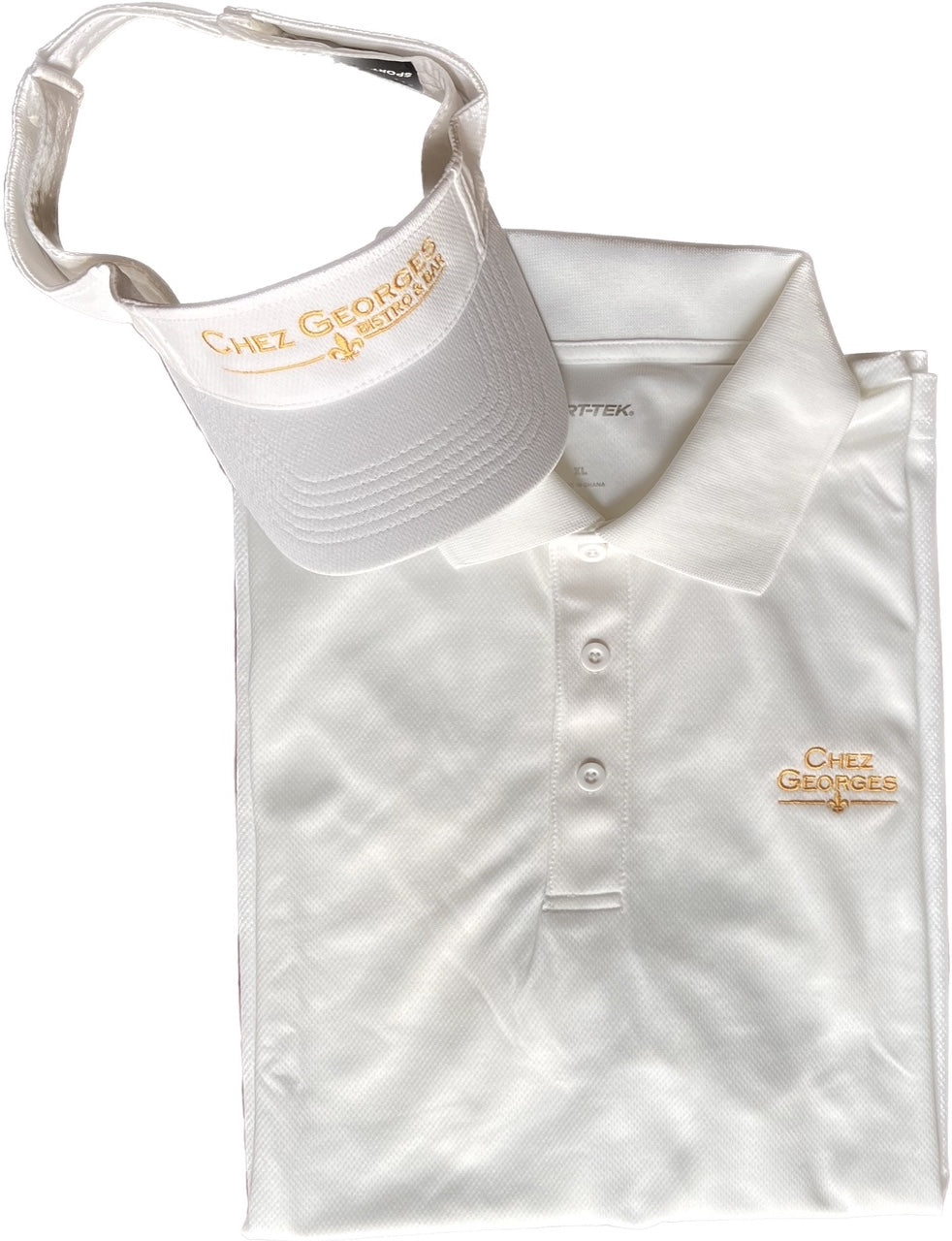 Chez Georges Men's Polo + Visor Bundle